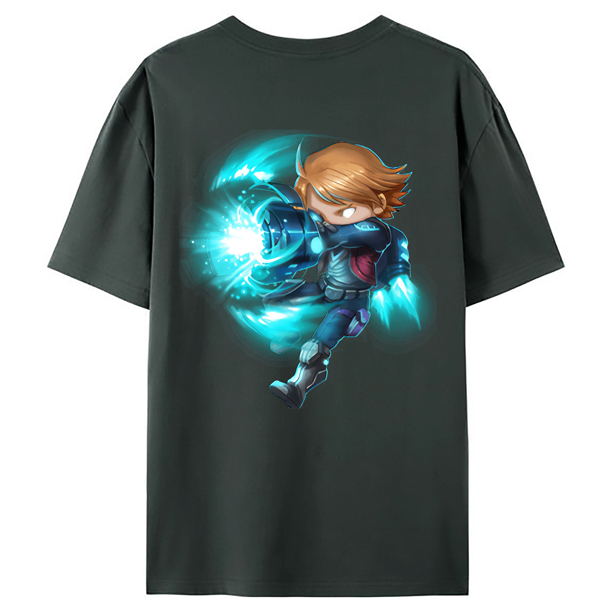 （画像用） リーグ・オブ・レジェンド League of Legends LOL 綿100％ メンズ半袖Tシャツ（バックプリント） 通気性